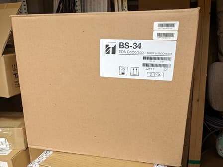木製壁掛型スピーカー　2台セット[BS-34],TOA