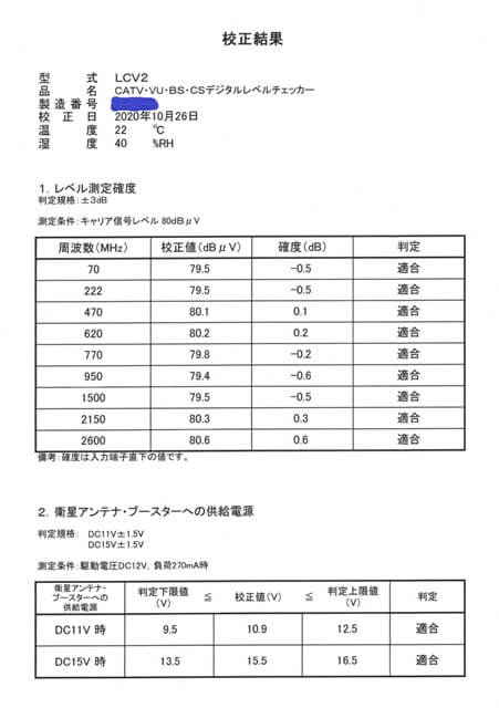 LCV2校正結果表